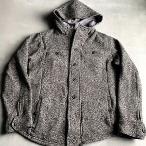 Cotton On Jacket Womens Large‎ Gray heather Hooded Button Up Soft Cozy